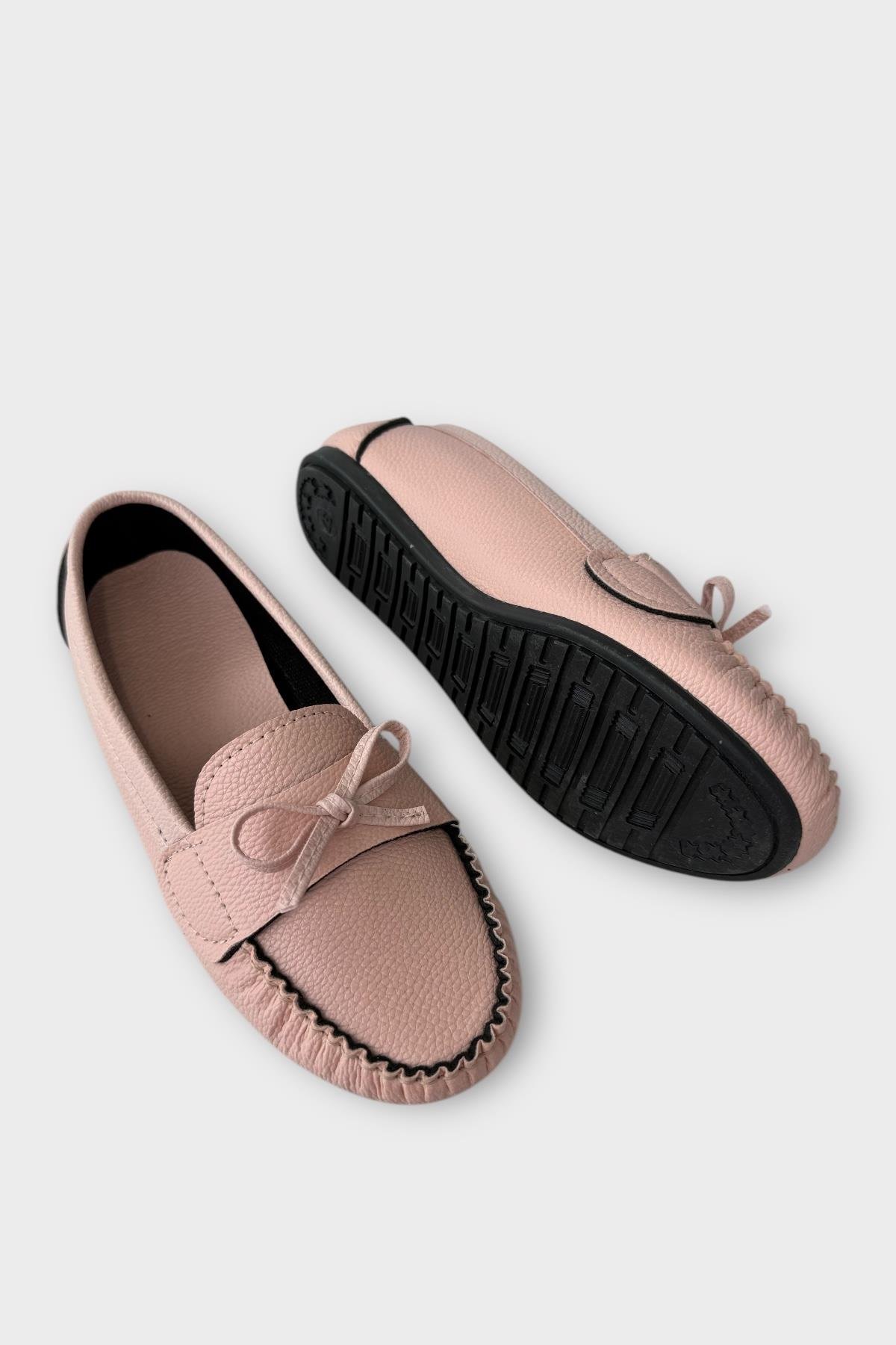 Kadın Fiyonklu Günlük Babet Ayakkabı PUDRA - Görsel 5