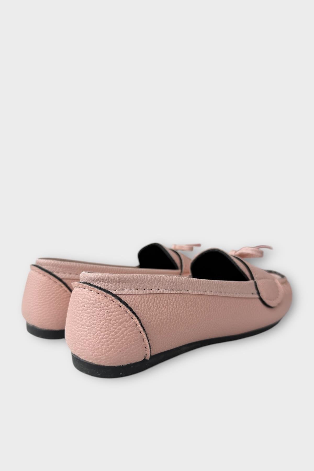 Kadın Fiyonklu Günlük Babet Ayakkabı PUDRA - Görsel 6