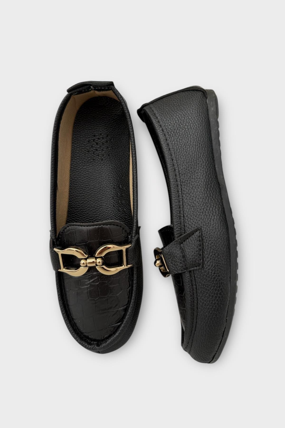 Kadın Tokalı Babet Ayakkabı SİYAH - Görsel 7