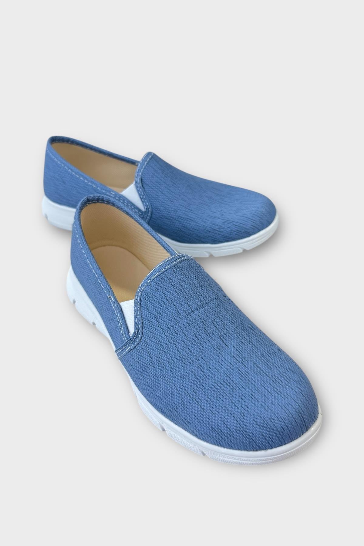 Kadın Silinebilir Babet Ayakkabı MAVİ - Görsel 3