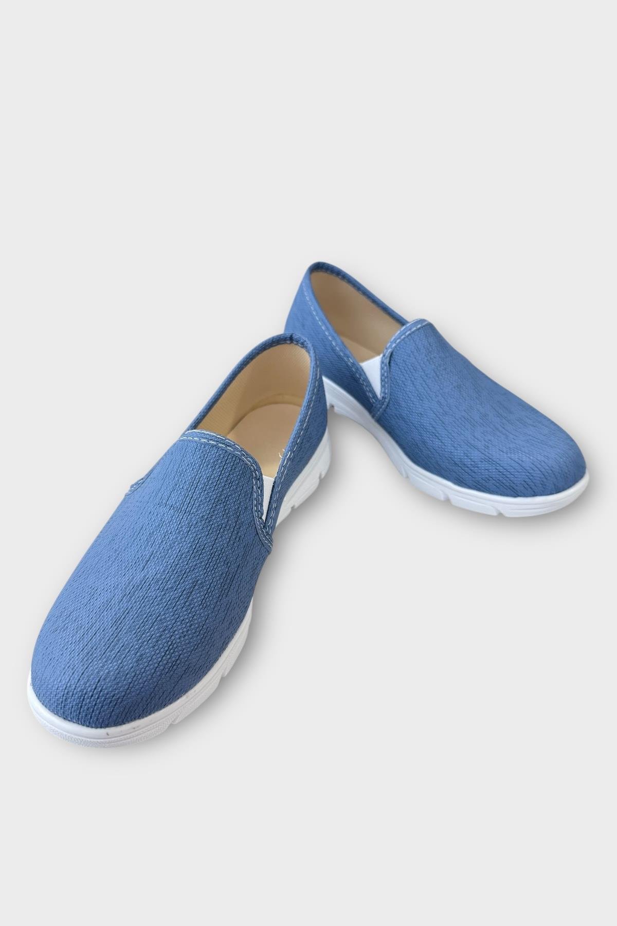 Kadın Silinebilir Babet Ayakkabı MAVİ - Görsel 4
