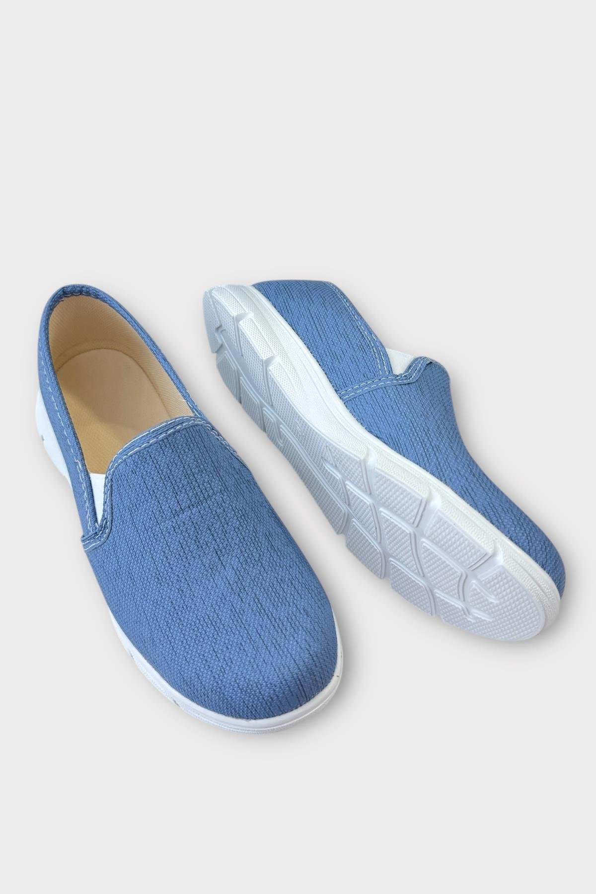 Kadın Silinebilir Babet Ayakkabı MAVİ - Görsel 5