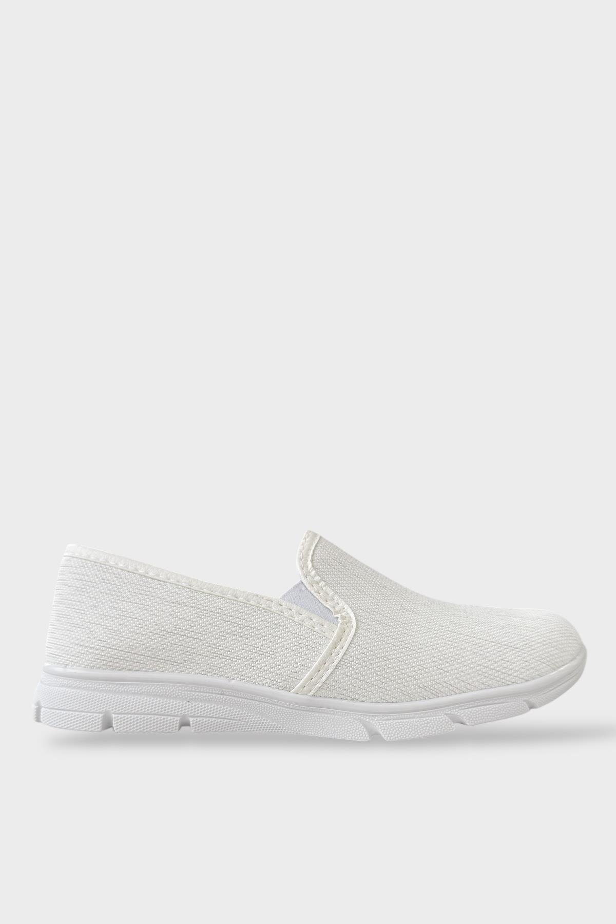 Kadın Silinebilir Babet Ayakkabı BEYAZ - Görsel 2