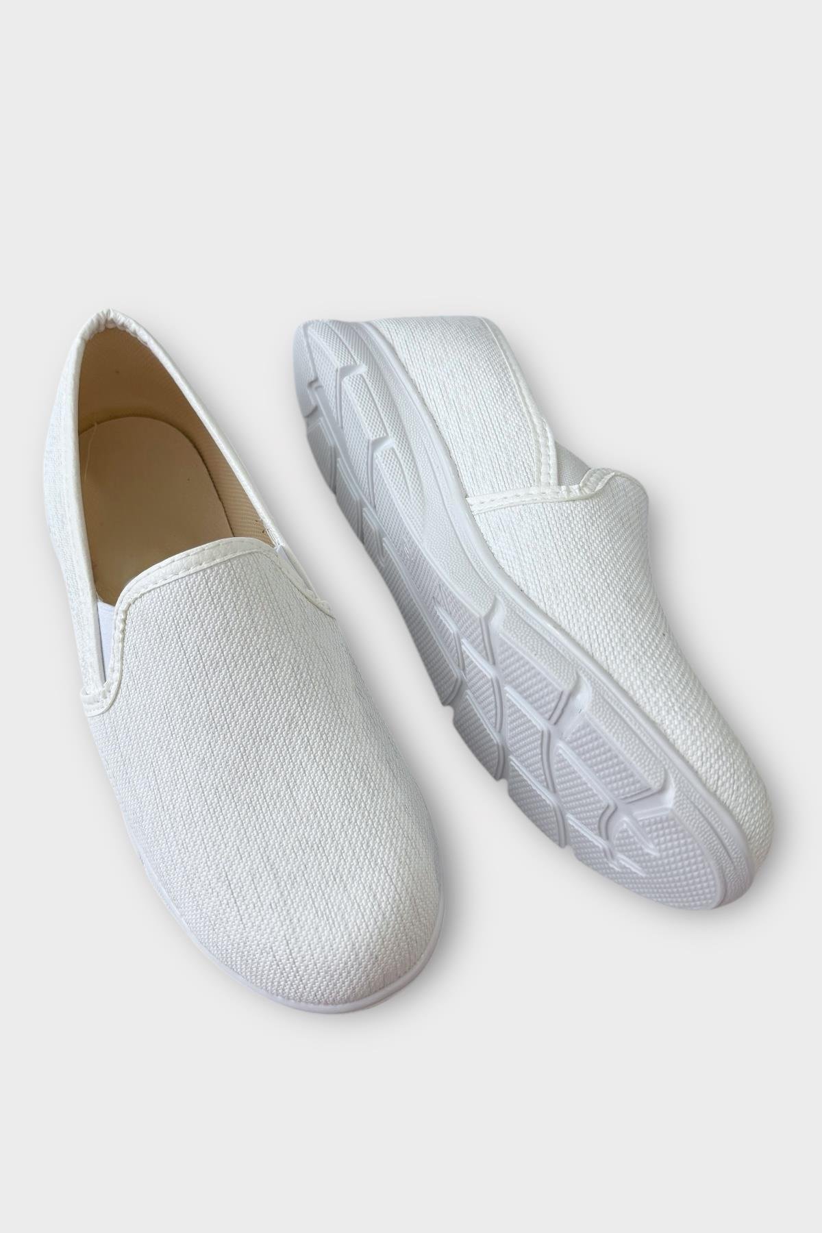 Kadın Silinebilir Babet Ayakkabı BEYAZ - Görsel 5