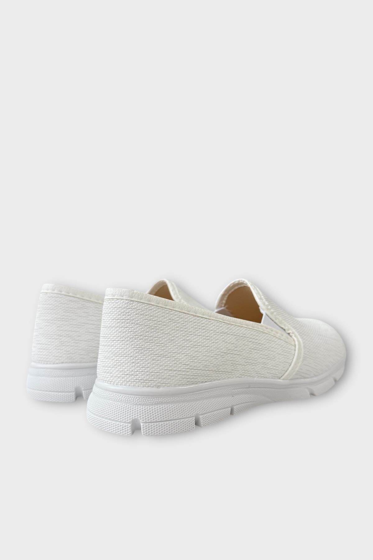 Kadın Silinebilir Babet Ayakkabı BEYAZ - Görsel 6
