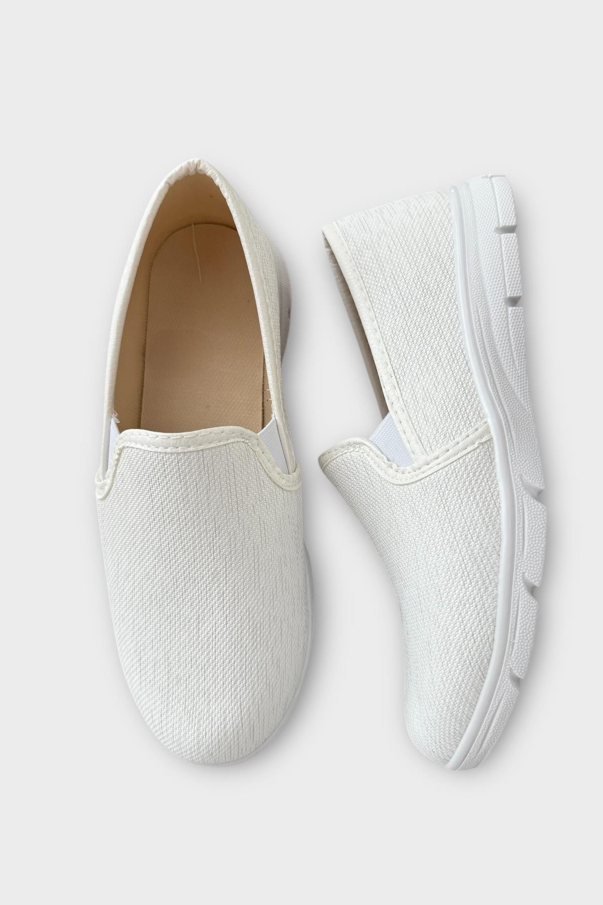 Kadın Silinebilir Babet Ayakkabı BEYAZ - Görsel 7