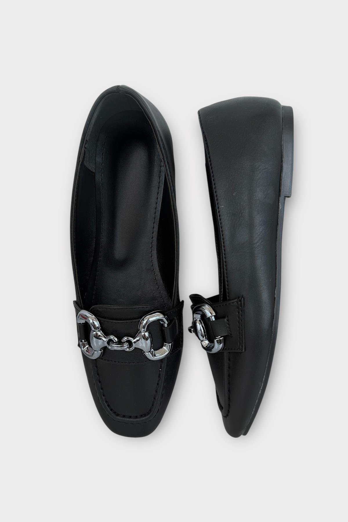 Kadın Tokalı Babet Ayakkabı SİYAH - Görsel 6