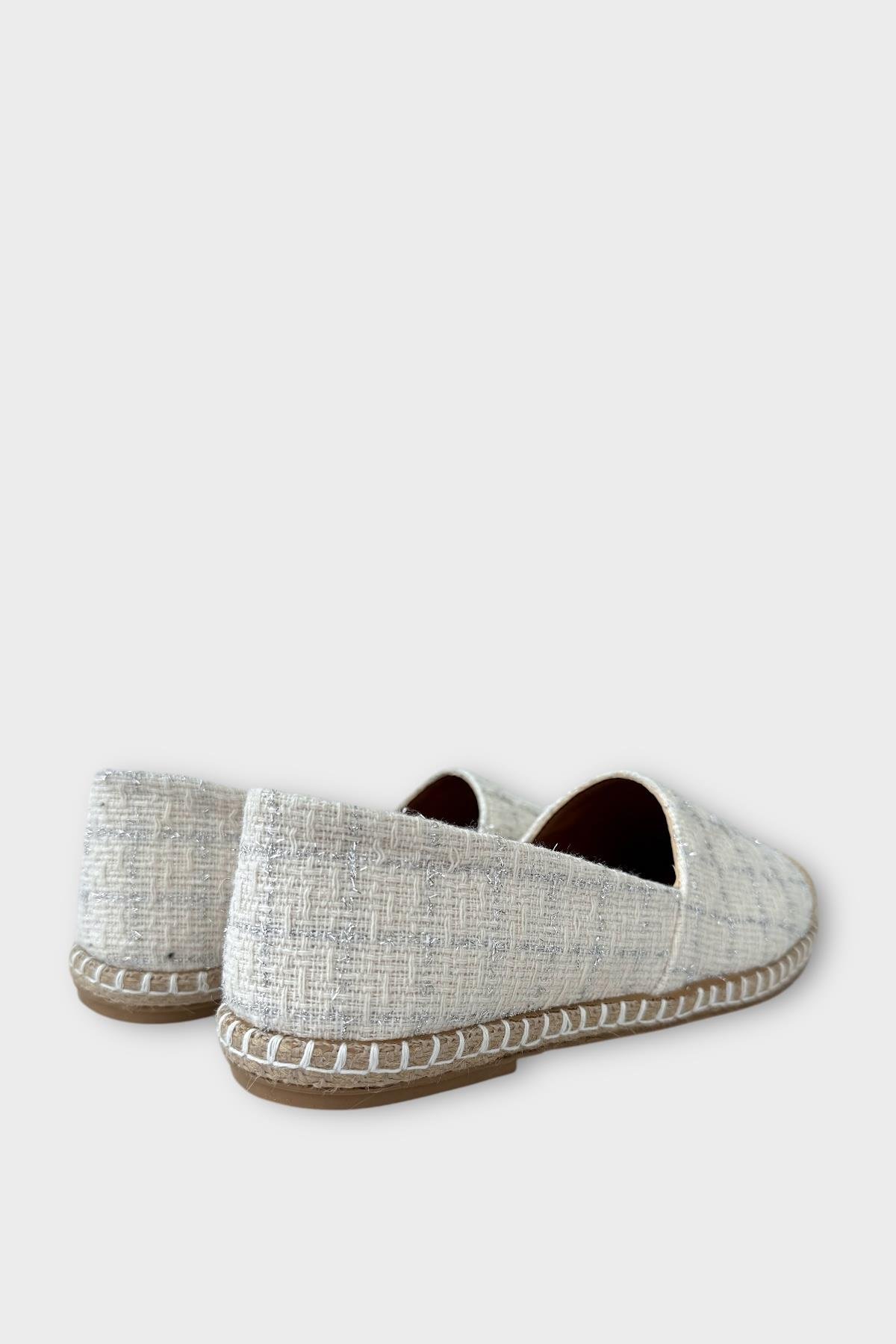Kadın Günlük Espadril Babet Ayakkabı BEYAZ - Görsel 6