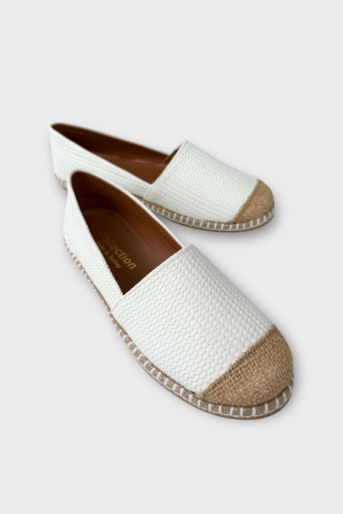 Kadın Espadril Babet Ayakkabı BEYAZ - Görsel 3
