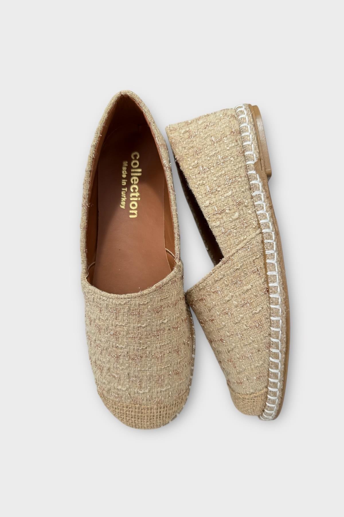 Kadın Günlük Espadril Babet Ayakkabı KREM - Görsel 7