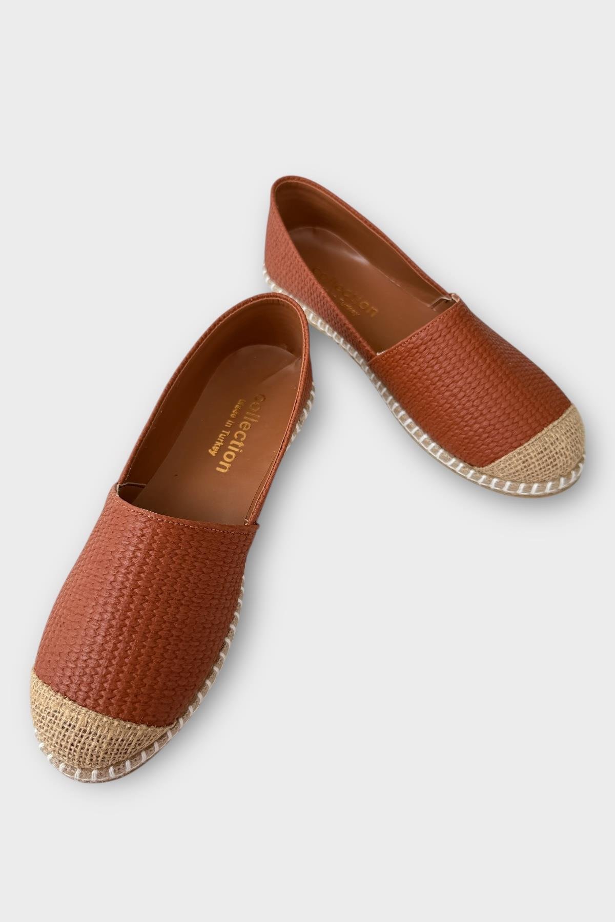 Kadın Espadril Babet Ayakkabı TABA - Görsel 4
