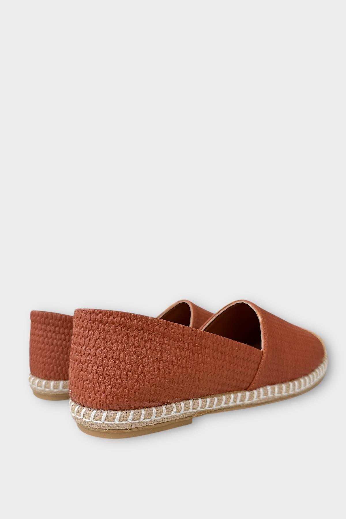 Kadın Espadril Babet Ayakkabı TABA - Görsel 6