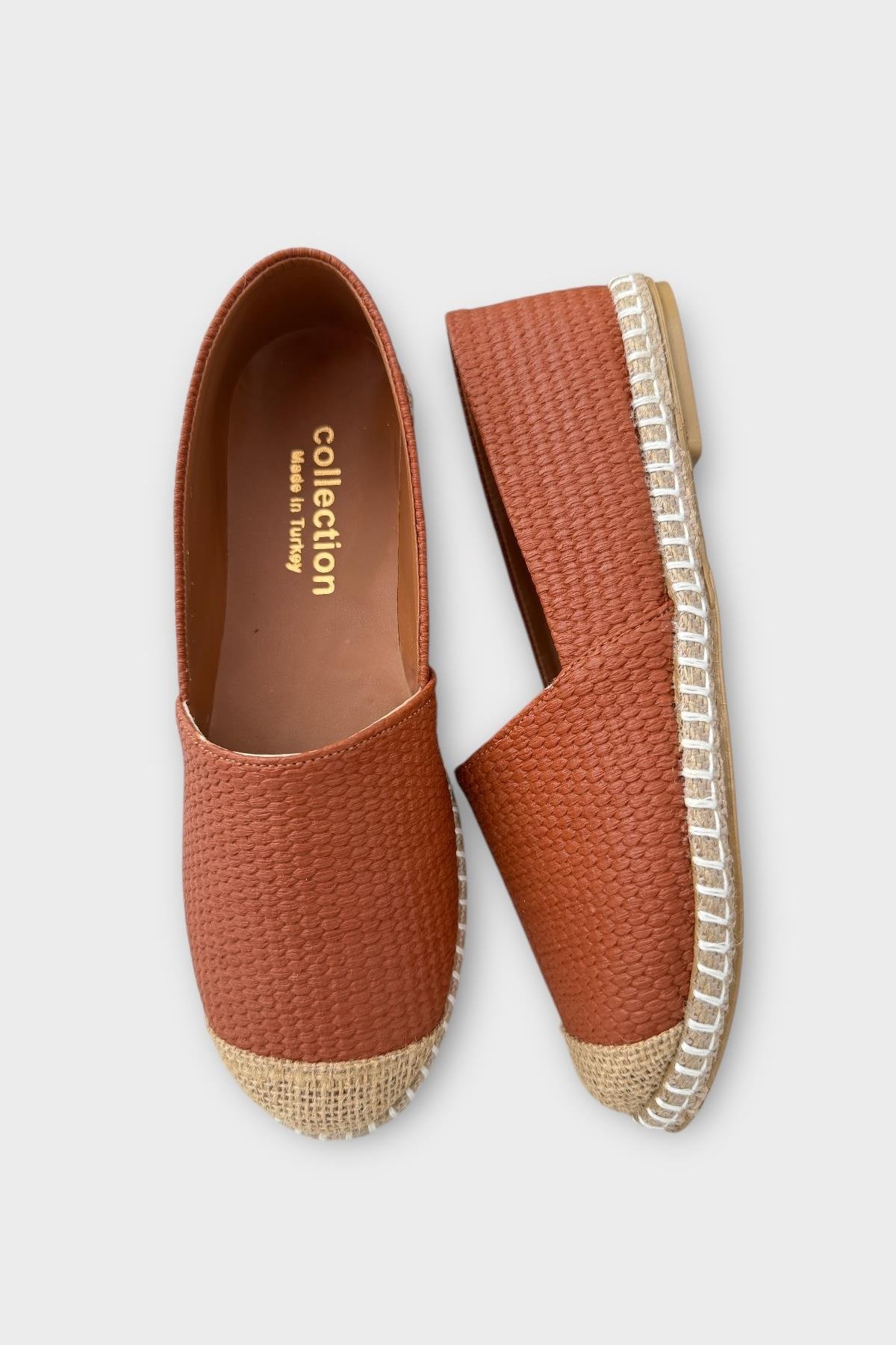 Kadın Espadril Babet Ayakkabı TABA - Görsel 7