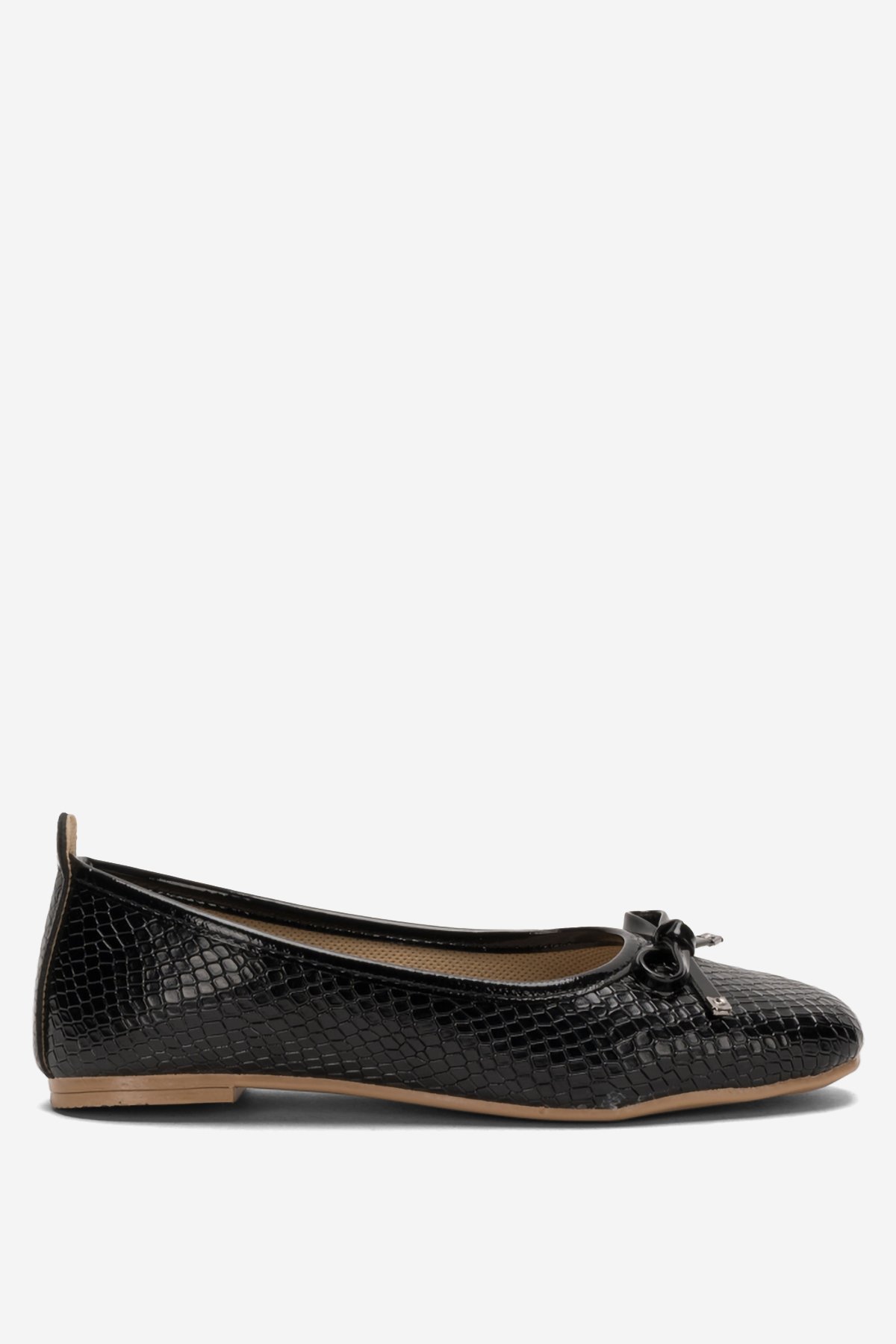 Fiyonklu Günlük Kadın Babet Ayakkabı SİYAH - Görsel 2