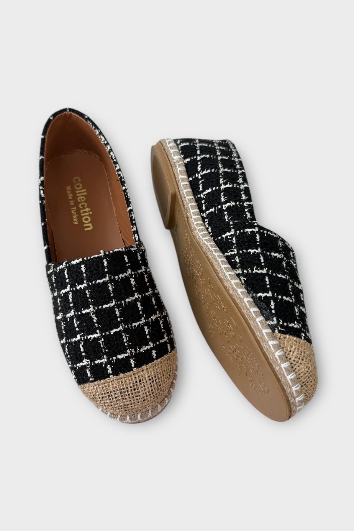 Kadın Günlük Espadril Babet Ayakkabı SİYAH - Görsel 5