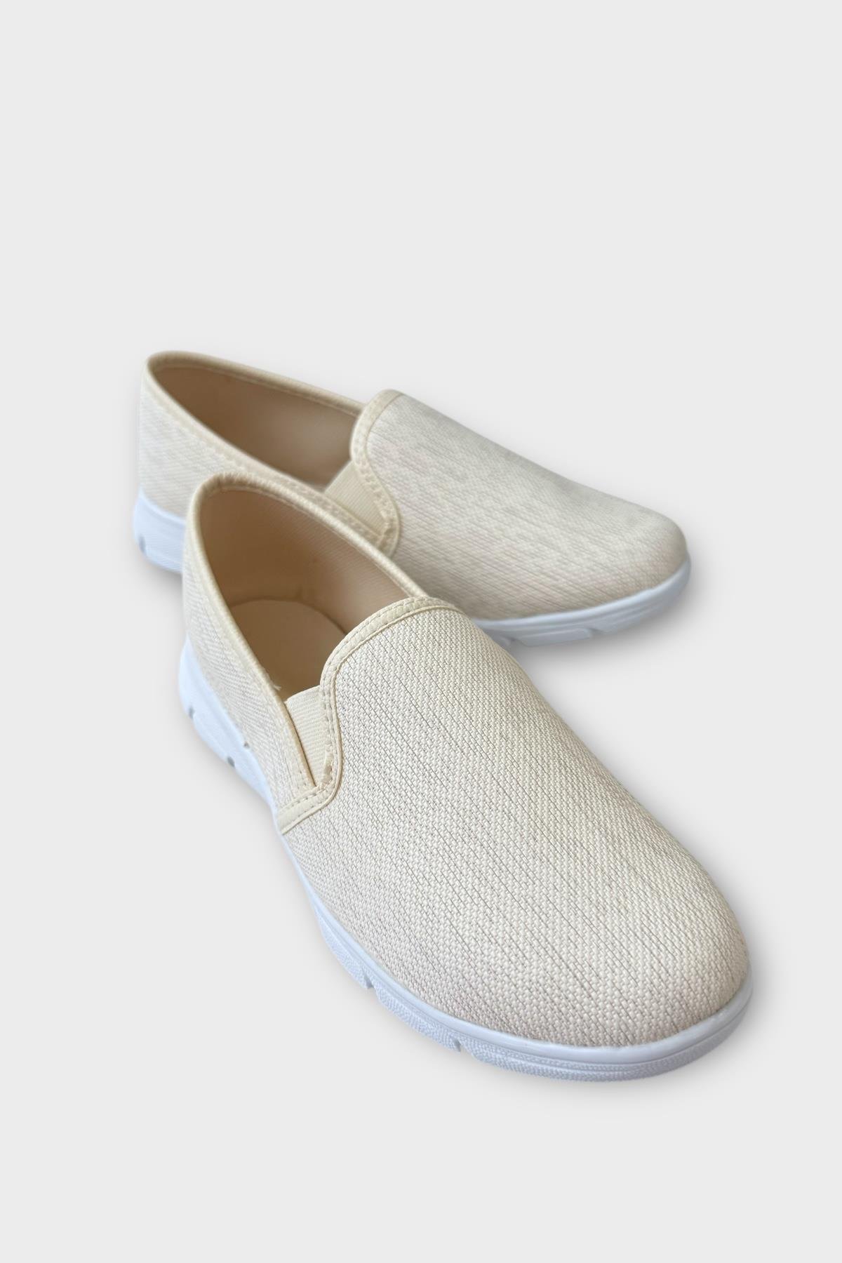 Kadın Silinebilir Babet Ayakkabı KREM - Görsel 3