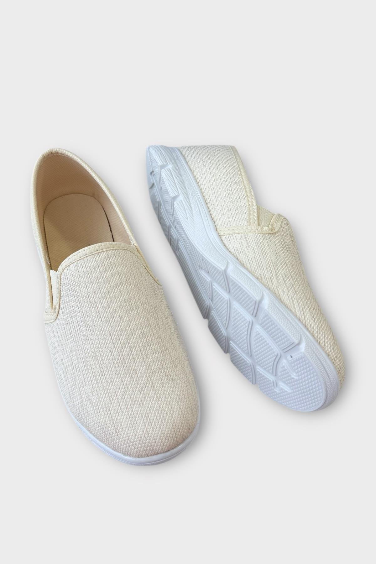 Kadın Silinebilir Babet Ayakkabı KREM - Görsel 5