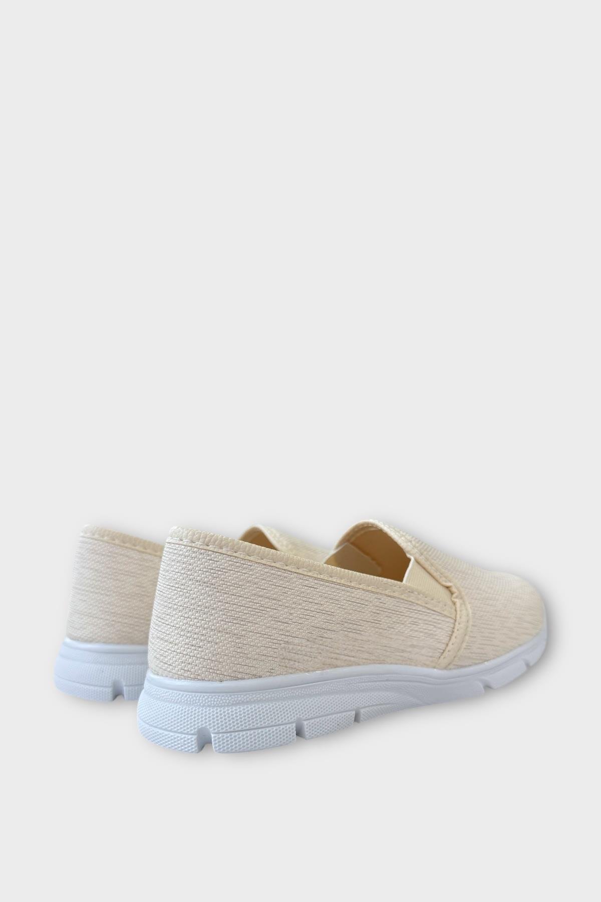 Kadın Silinebilir Babet Ayakkabı KREM - Görsel 6