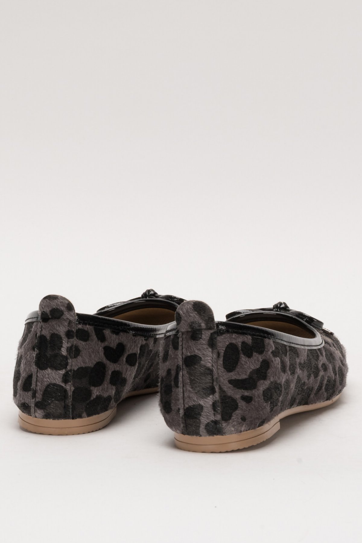 Fiyonklu Günlük Kadın Babet Ayakkabı SİYAH - FÜME - Görsel 4