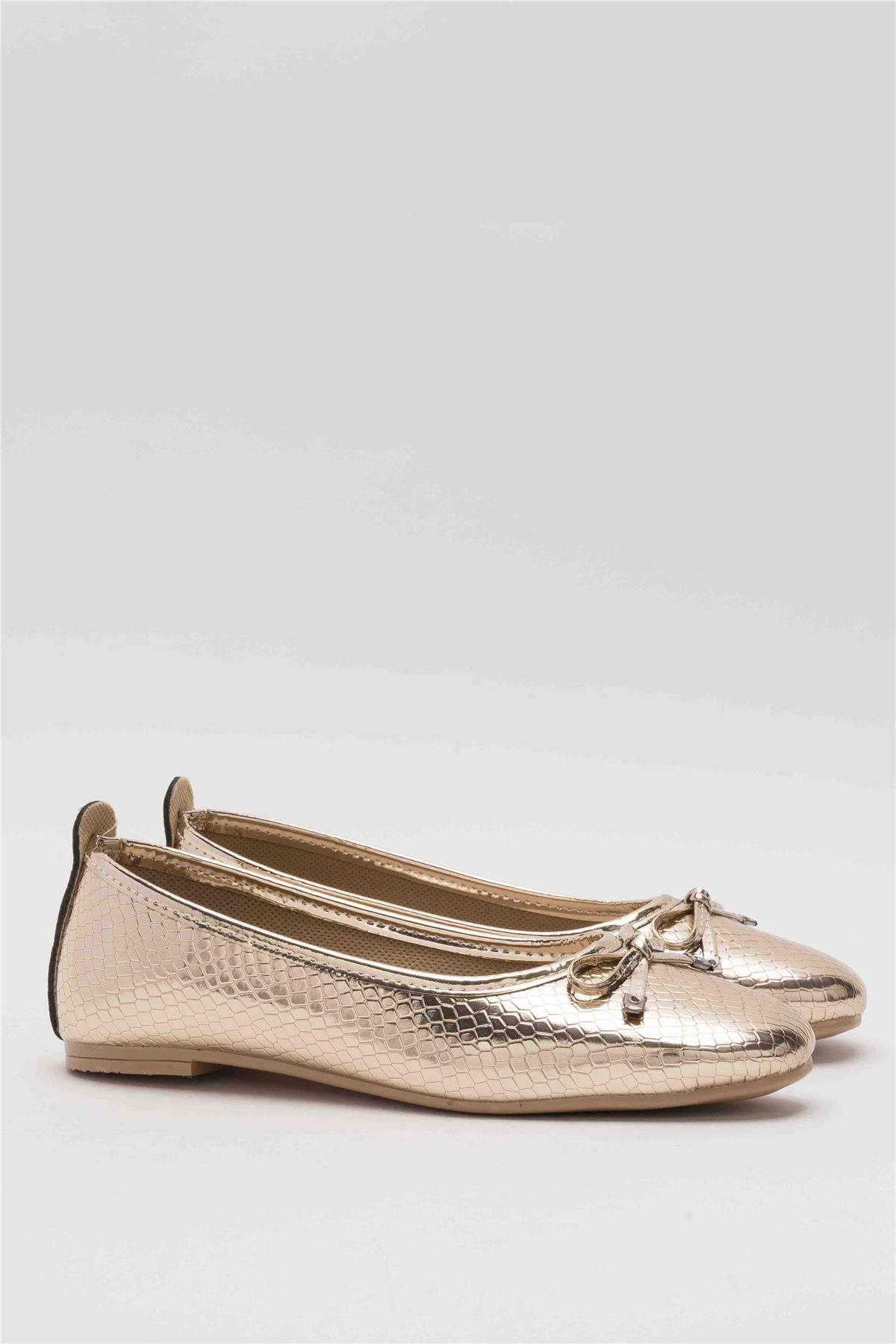 Liger Siyah Liger Fiyonklu Günlük Kadın Babet Ayakkabı