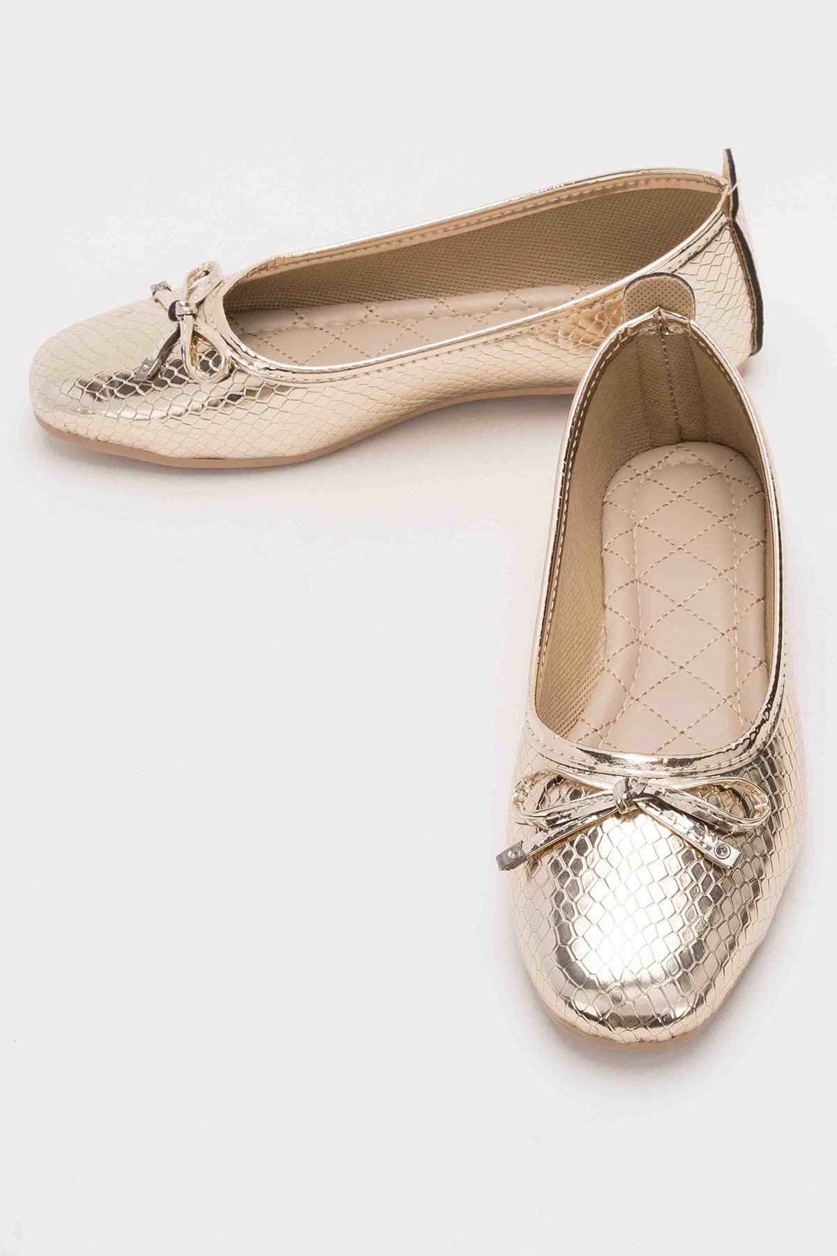 Liger Siyah Liger Fiyonklu Günlük Kadın Babet Ayakkabı