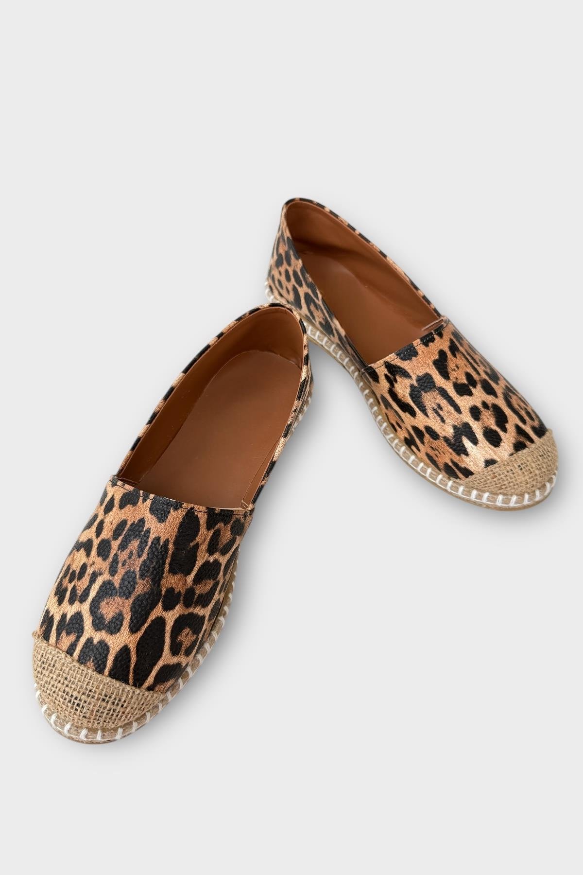 Kadın Espadril Desenli Babet Ayakkabı BEJ - SİYAH - Görsel 4