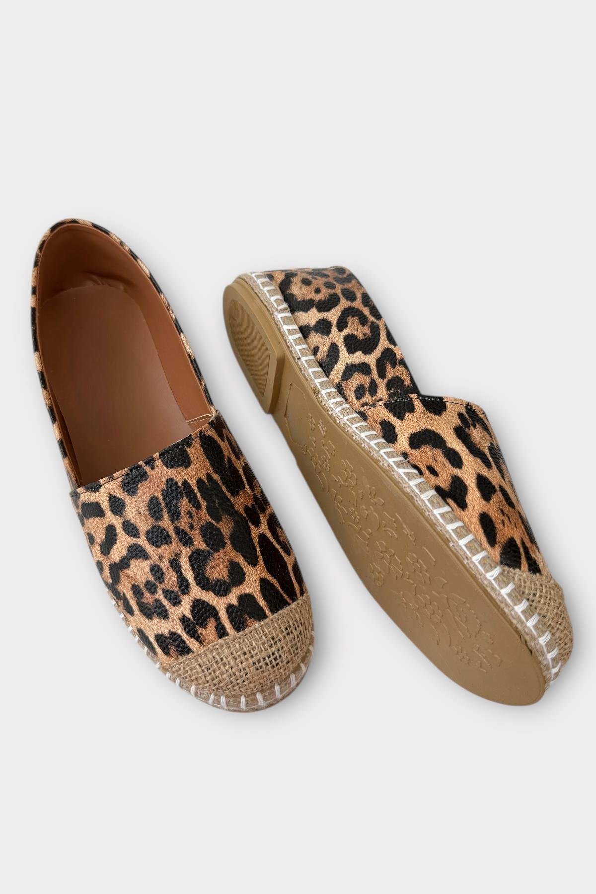 Kadın Espadril Desenli Babet Ayakkabı BEJ - SİYAH - Görsel 5