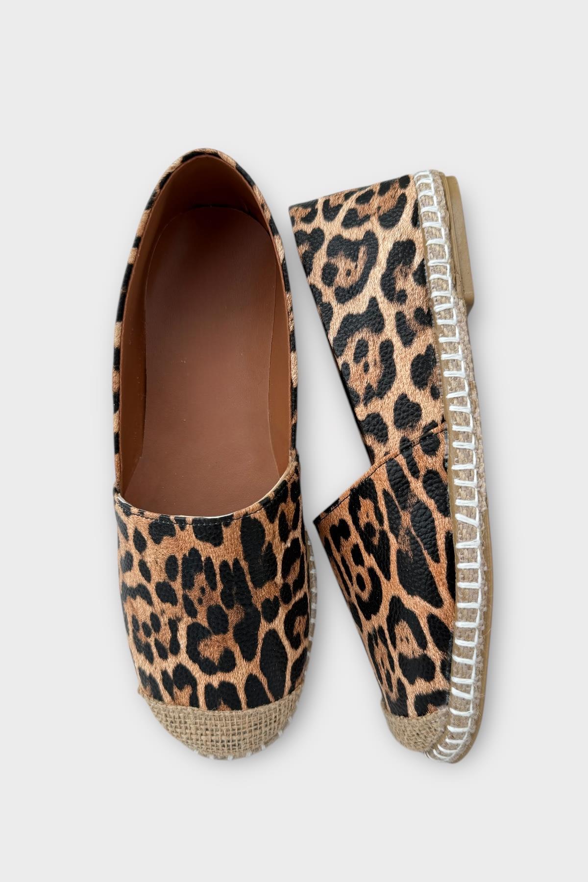 Kadın Espadril Desenli Babet Ayakkabı BEJ - SİYAH - Görsel 7