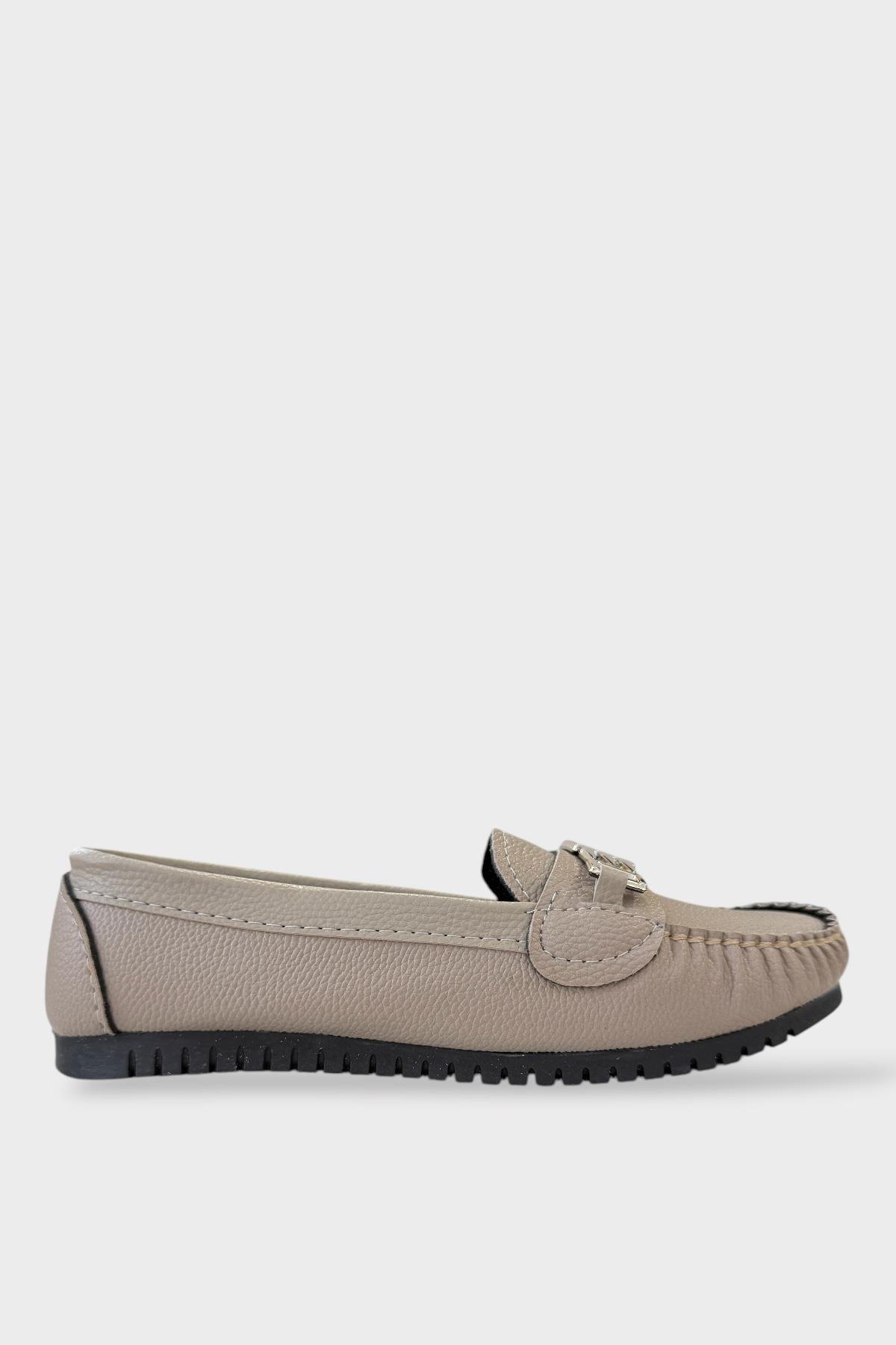 Kadın Hafif Taban Günlük Rahat Babet VİZON - Görsel 2