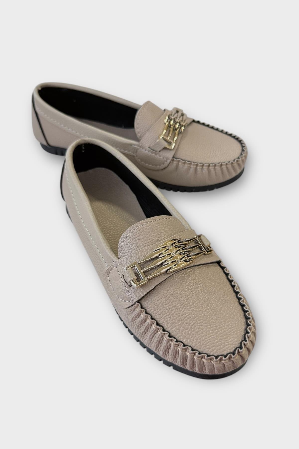 Kadın Hafif Taban Günlük Rahat Babet VİZON - Görsel 3