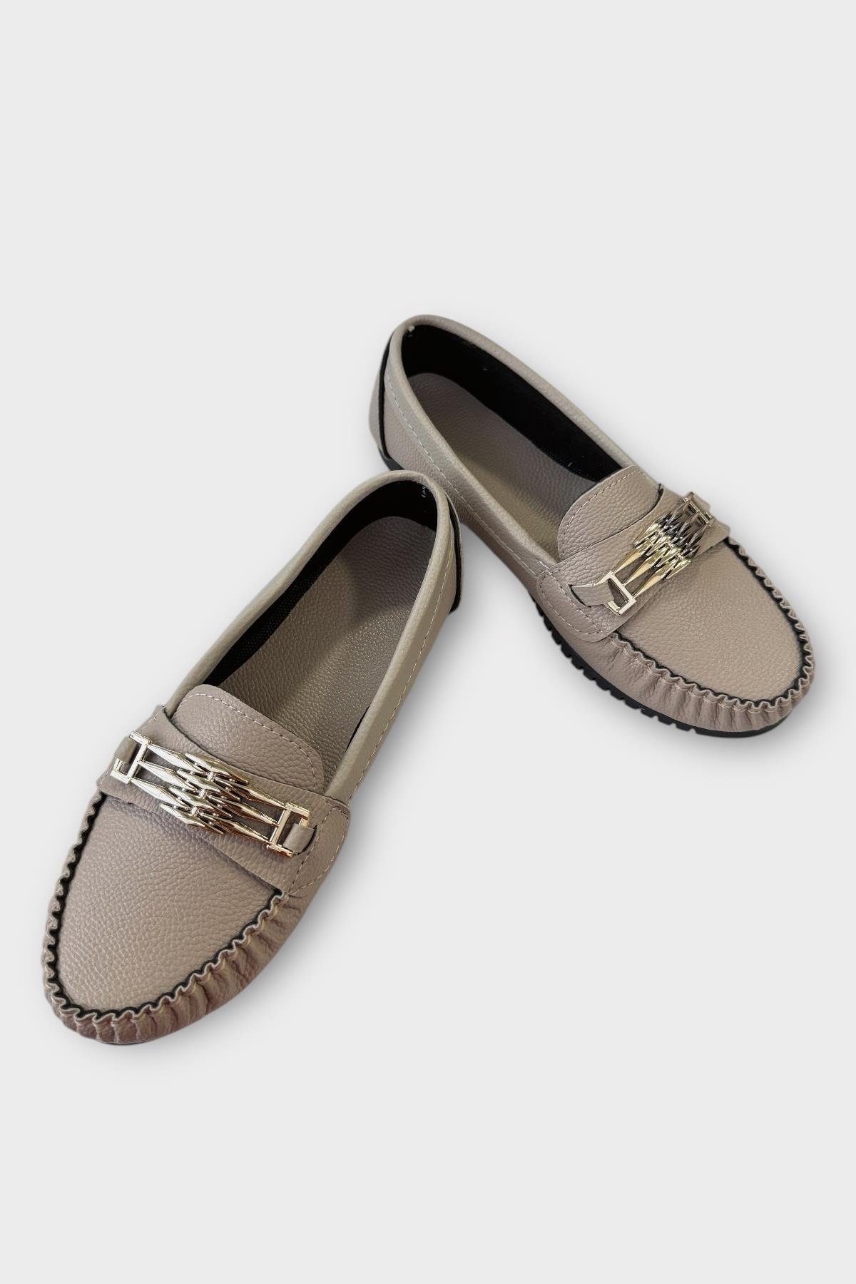 Kadın Hafif Taban Günlük Rahat Babet VİZON - Görsel 4