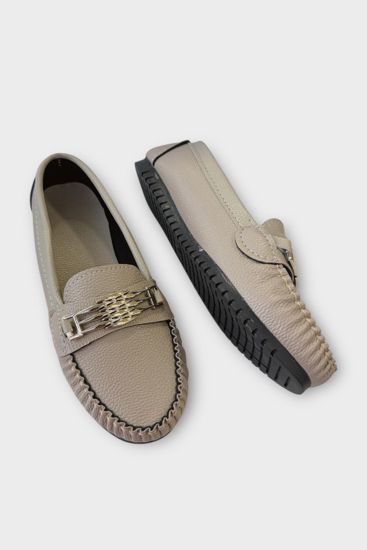 Kadın Hafif Taban Günlük Rahat Babet VİZON - Görsel 5