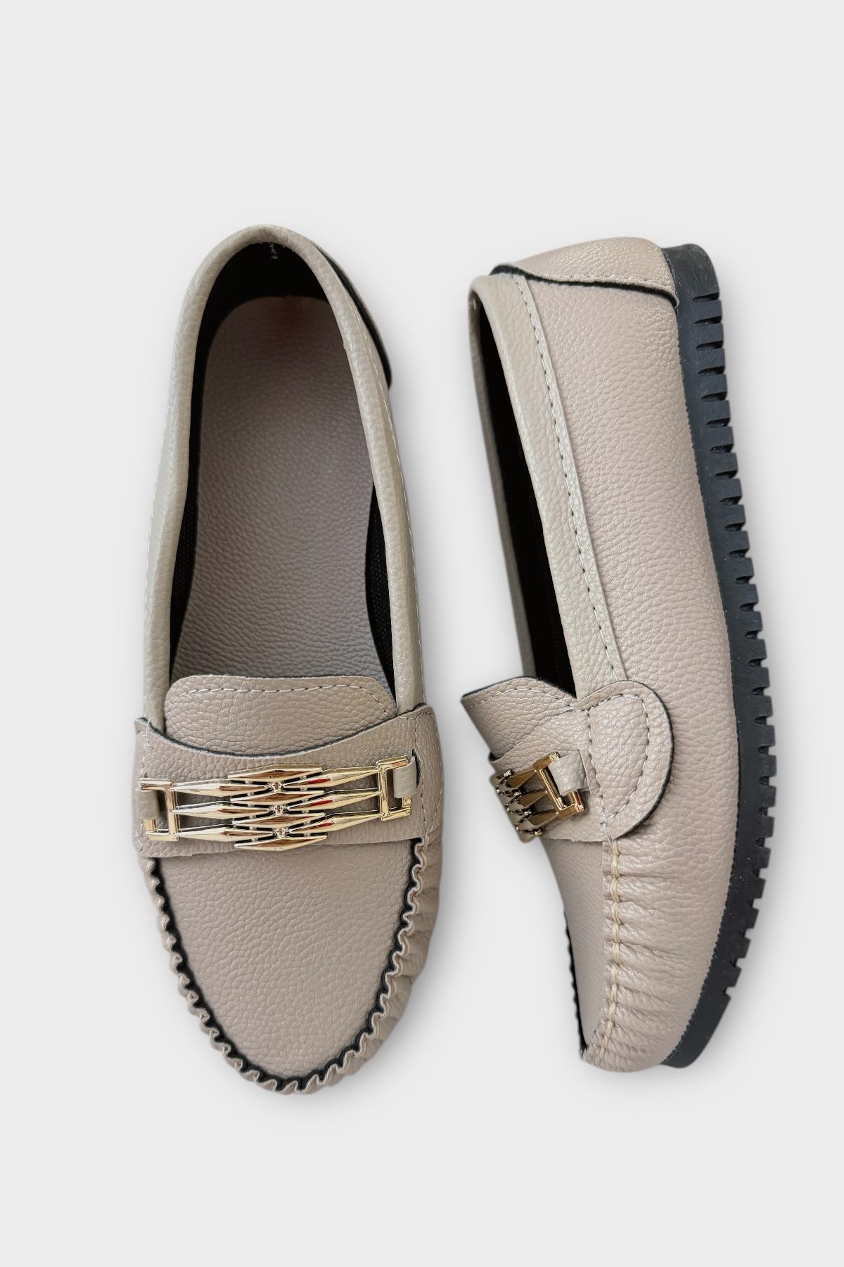 Kadın Hafif Taban Günlük Rahat Babet VİZON - Görsel 7