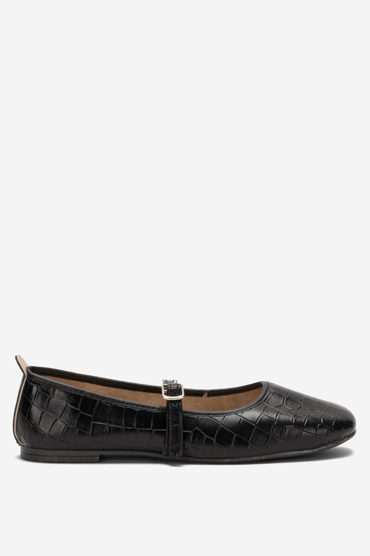 Günlük Tek Kemer Kadın Babet Ayakkabı SİYAH - Görsel 2