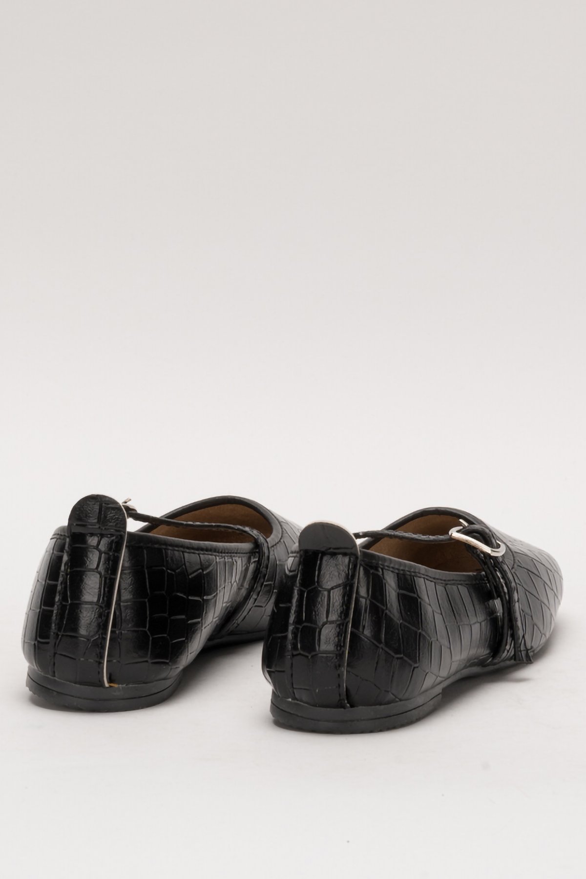 Günlük Tek Kemer Kadın Babet Ayakkabı SİYAH - Görsel 5