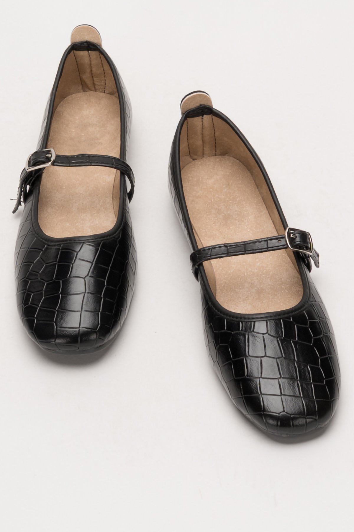 Günlük Tek Kemer Kadın Babet Ayakkabı SİYAH - Görsel 7