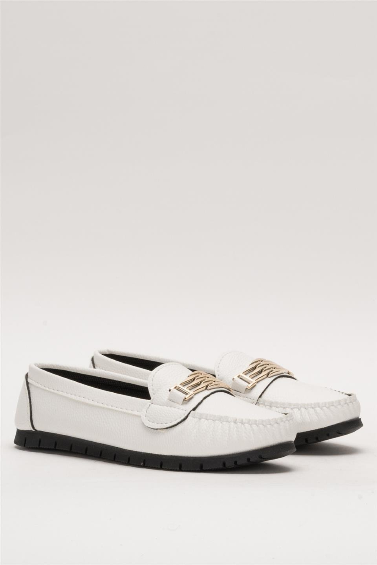 Kadın Hafif Taban Günlük Rahat Babet BEYAZ - Görsel 4