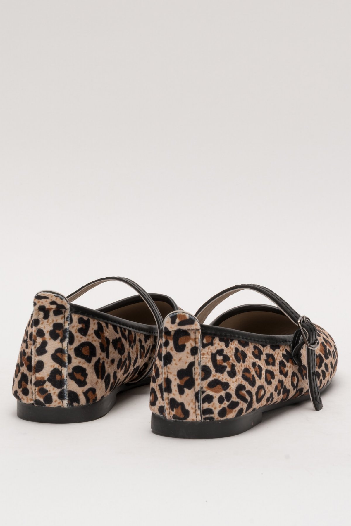 Günlük Tek Kemer Kadın Babet Ayakkabı SİYAH - KREM - Görsel 5