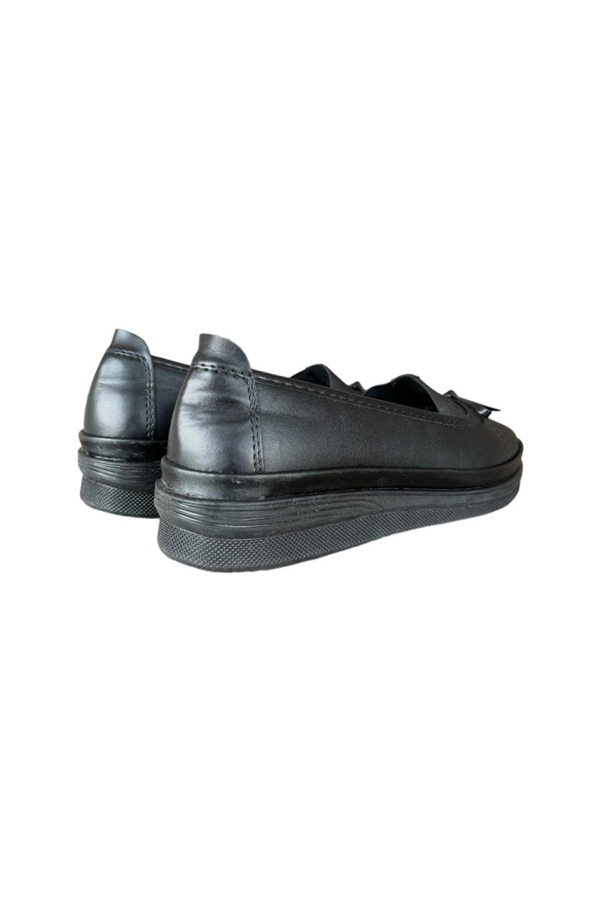 Kadın Ortopedik Babet Anne Ayakkabısı Hafif Kaydırmaz Taban SİYAH - Görsel 5