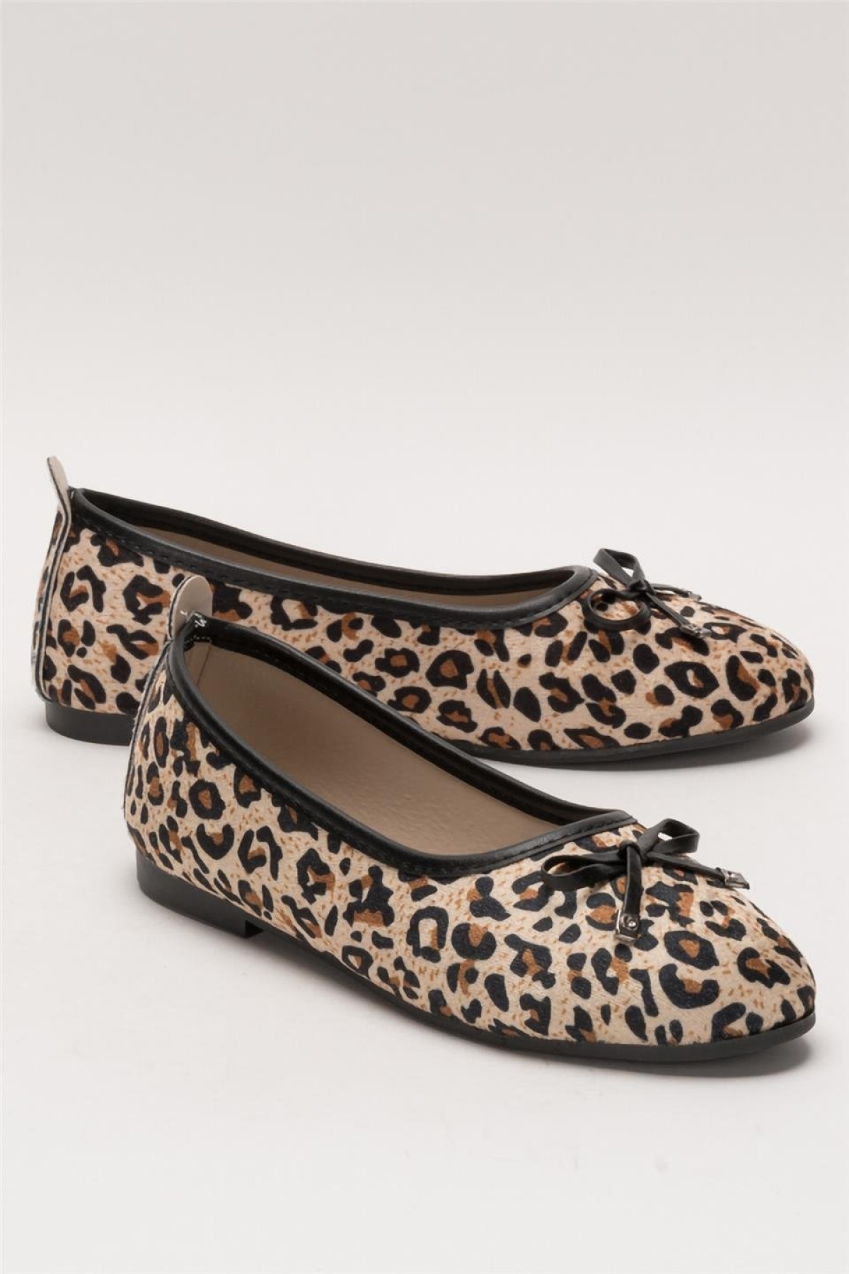 Kadın Fiyonklu Hafif Şık Günlük Babet Ayakkabı BEJ - KAHVERENGİ - Görsel 3