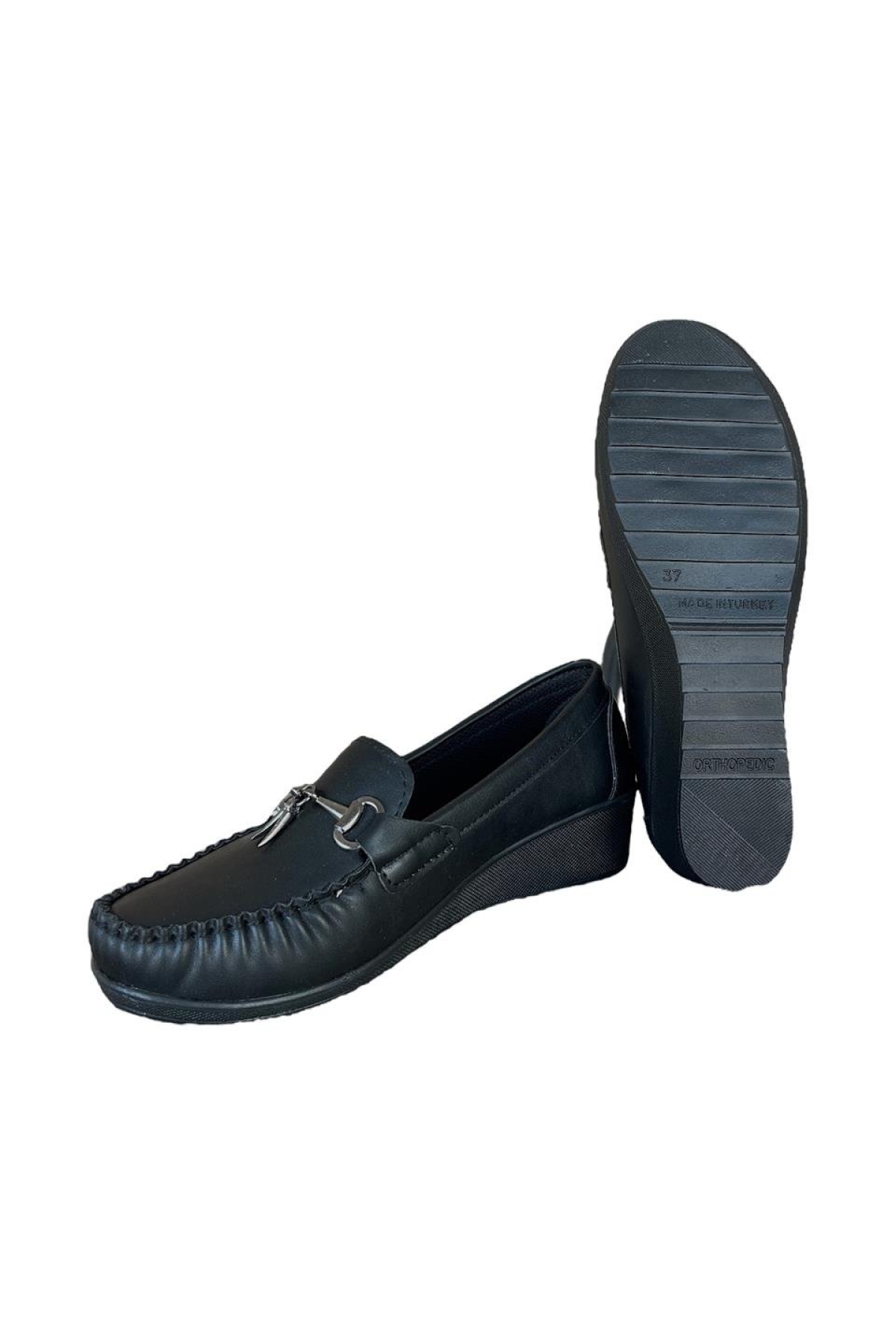 Dolgu Topuk Kadın Babet Ayakkabı SİYAH - Görsel 4