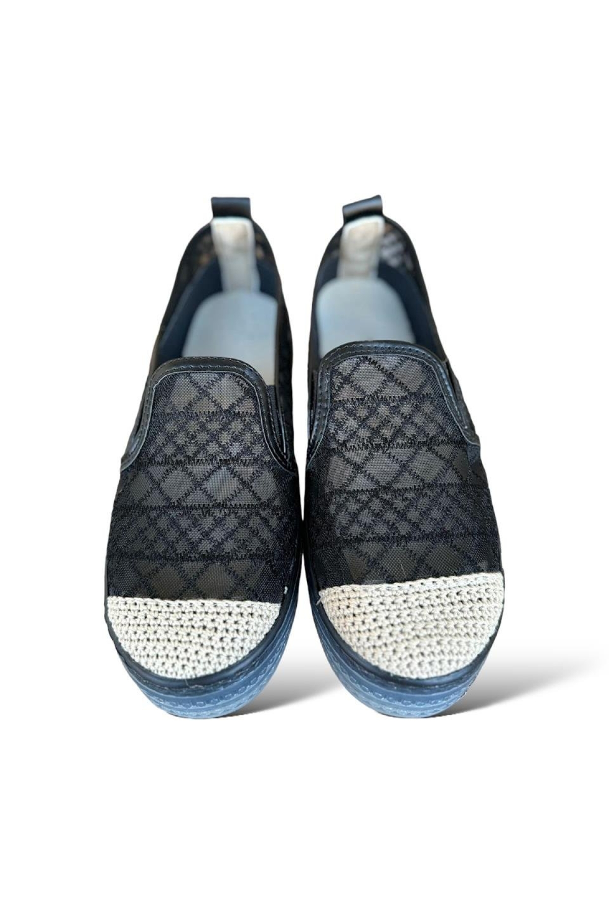 Dantelli Düz Kadın Babet SİYAH - Görsel 4