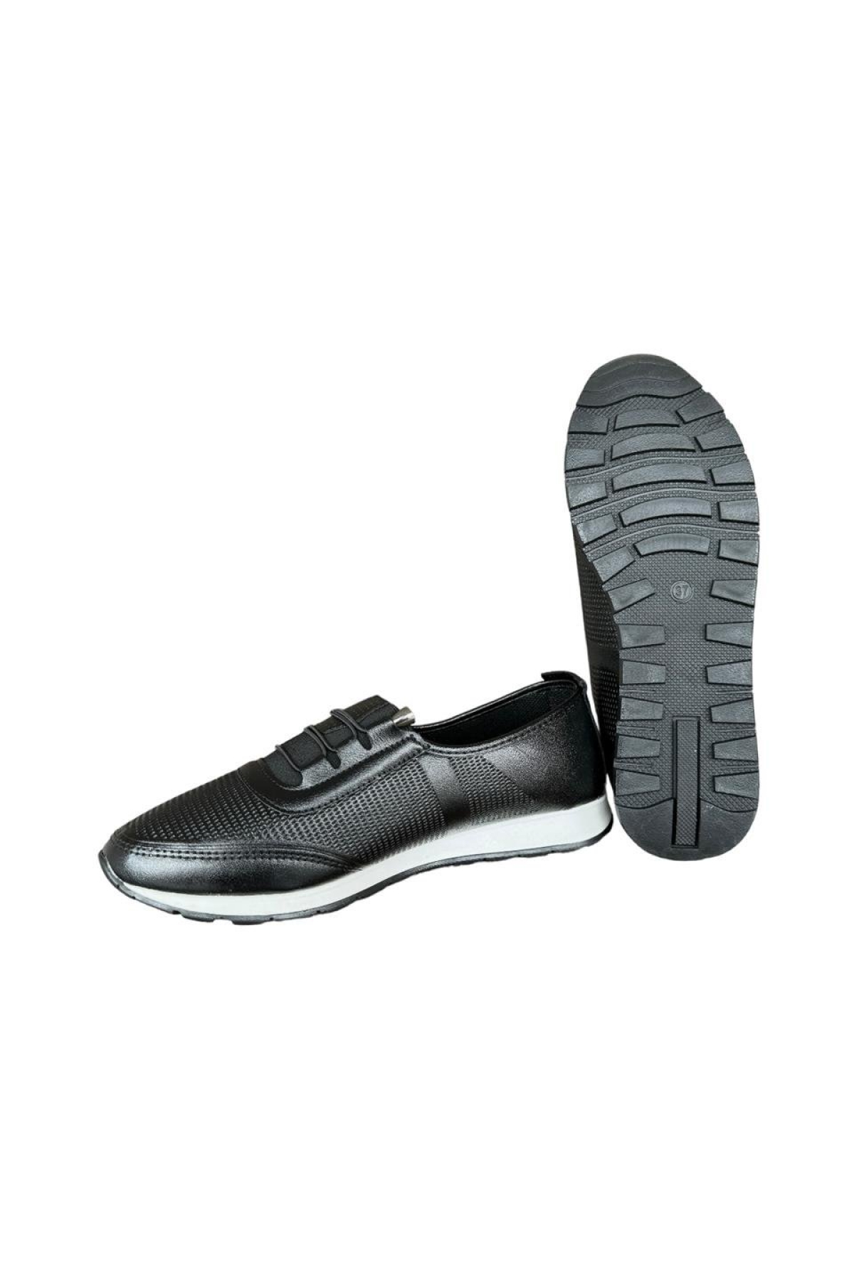 Ortopedik Nefes Alır Yumuşak Günlük Babet Ayakkabı SİYAH - Görsel 4