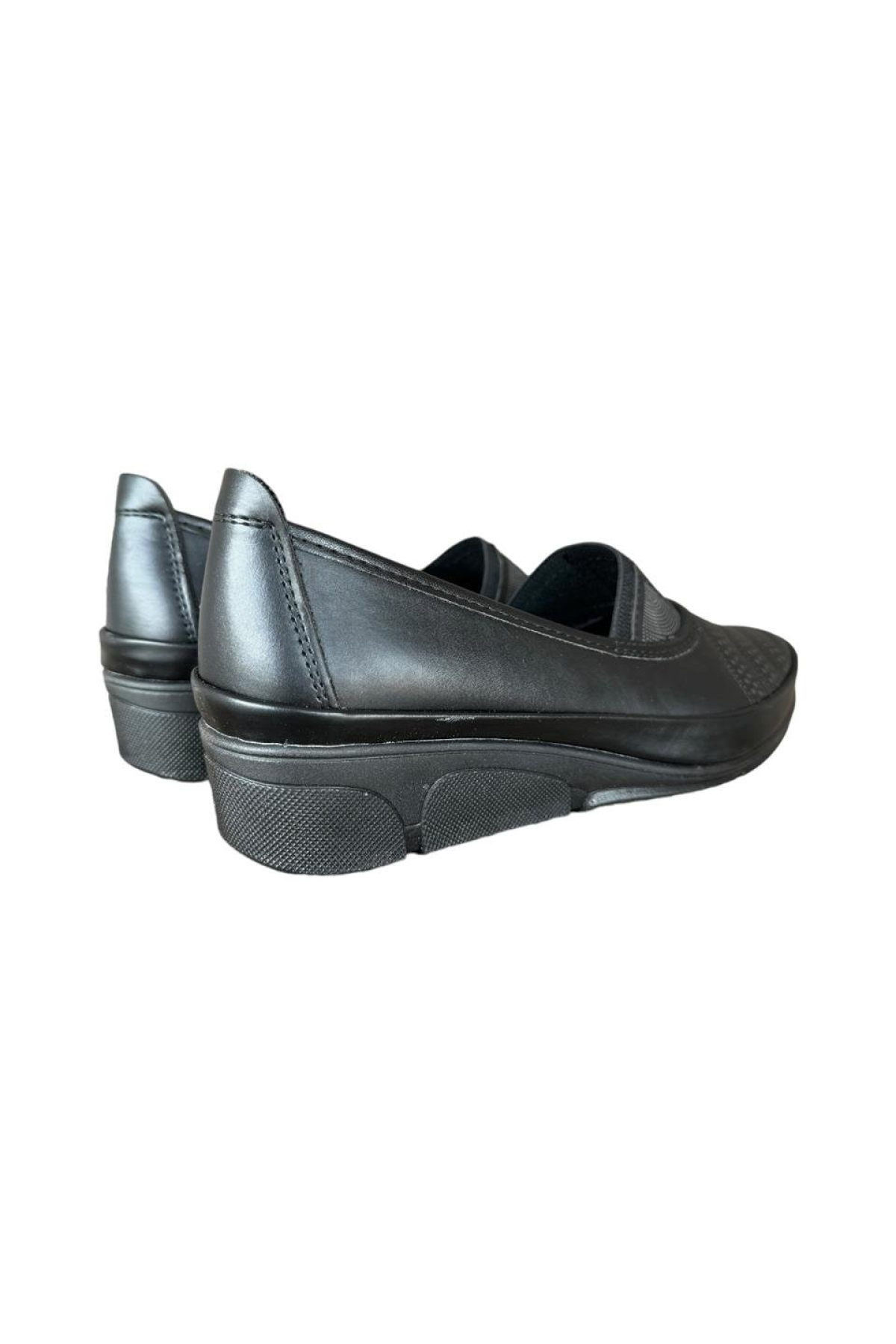Kadın Ortopedik Babet Anne Ayakkabısı Hafif Kaydırmaz Taban SİYAH - Görsel 5