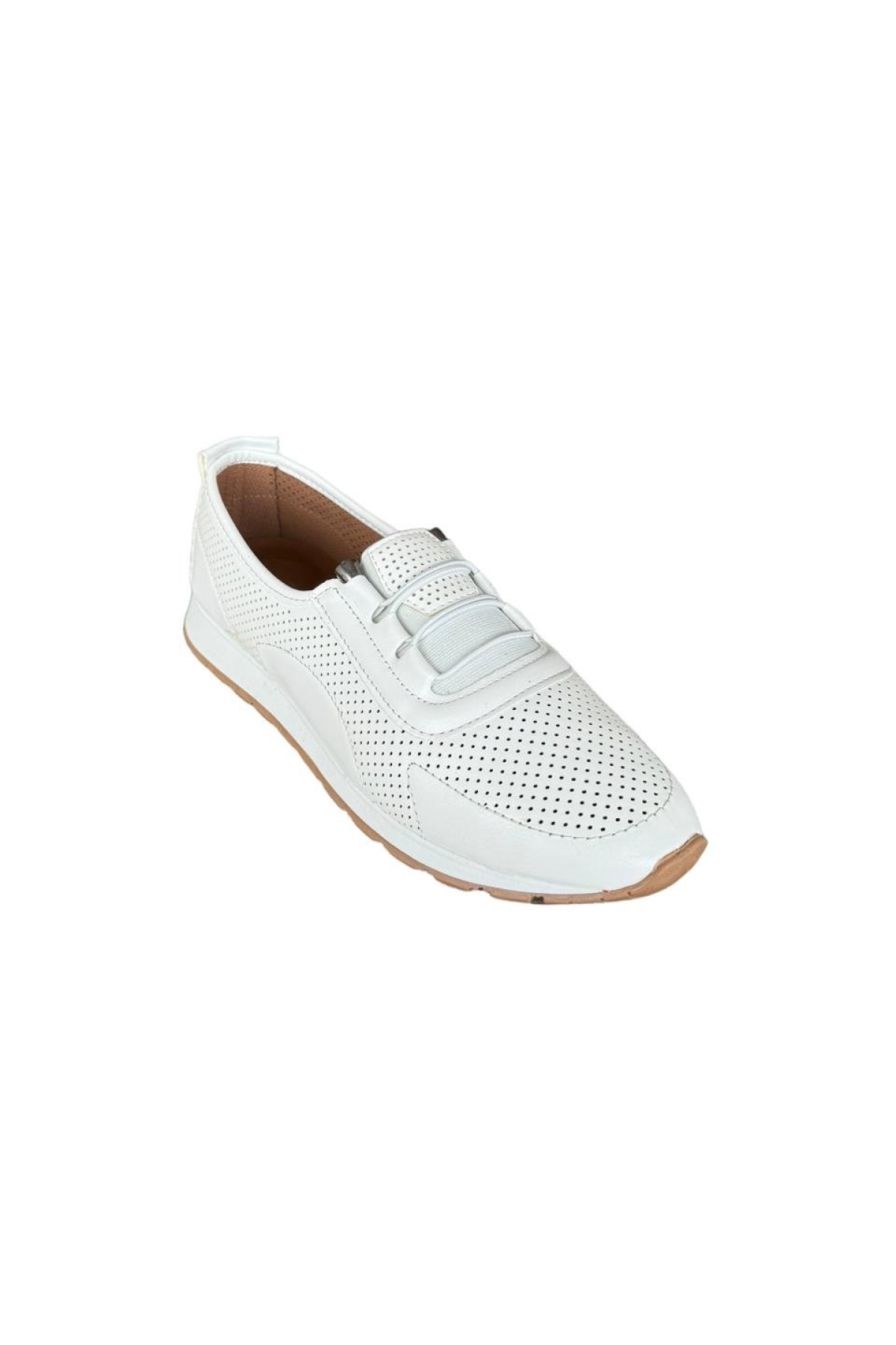 Ortopedik Nefes Alır Yumuşak Günlük Babet Ayakkabı BEYAZ - Görsel 3