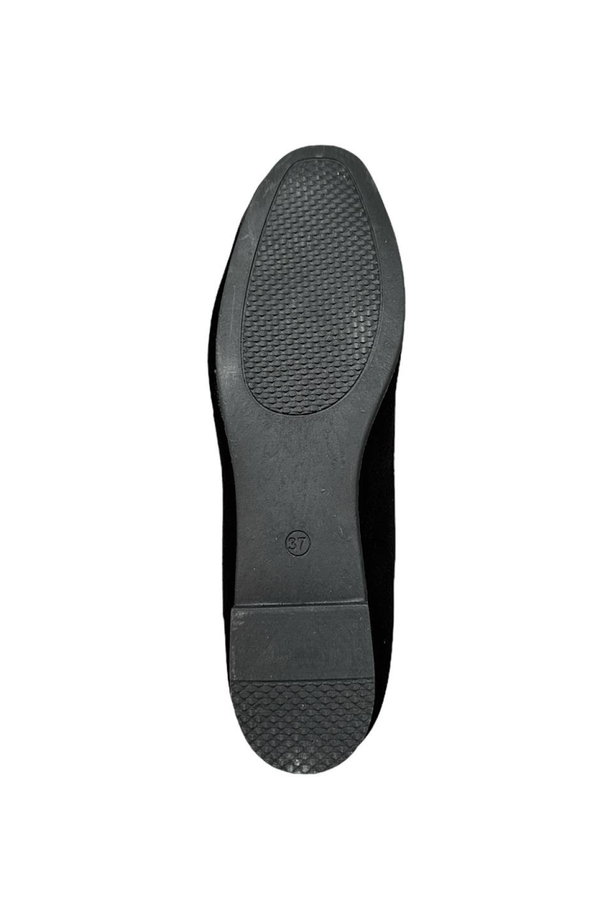 Kadın Taşlı Tokalı Süet Babet SİYAH - SİYAH - Görsel 8