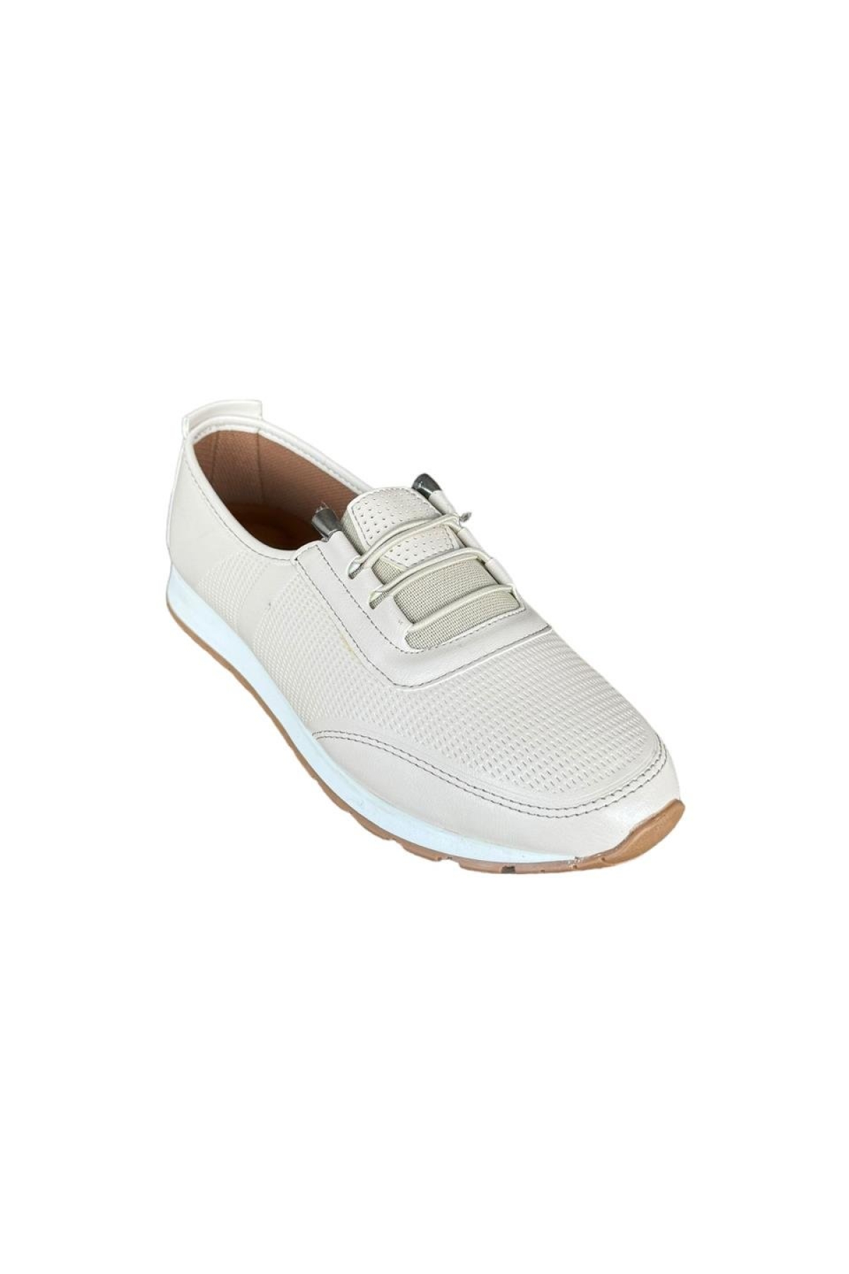 Ortopedik Nefes Alır Yumuşak Günlük Babet Ayakkabı KREM - Görsel 3