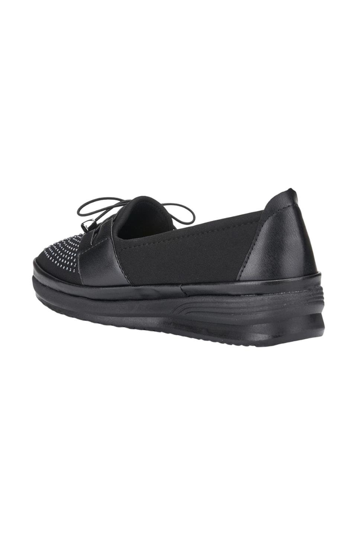Ortopedik Taban Mevsimlik Kadın Babet Ayakkabı SİYAH - SİYAH - Görsel 5