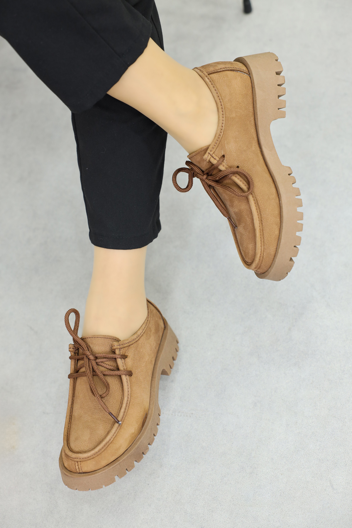 Hakiki Deri Kadın Casual Ayakkabı 581ZA2847 - Görsel 6