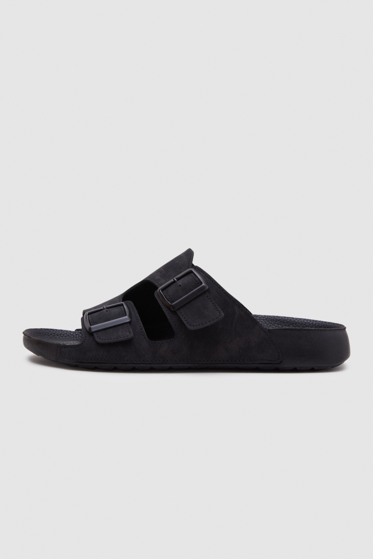 Siyah Çift Tokalı Terlik - Görsel 3